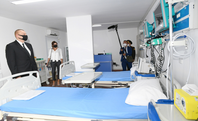 Koronaviruslu xəstələrin müalicəsi üçün Bakının Xətai rayonunda modul tipli hospitalın açılışı olub