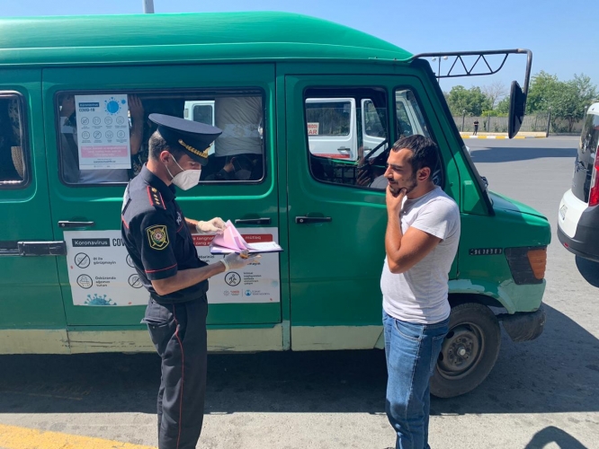 Zaqatalada ictimai nəqliyyatda tibbi maskadan istifadə etməyənlər cərimələndi