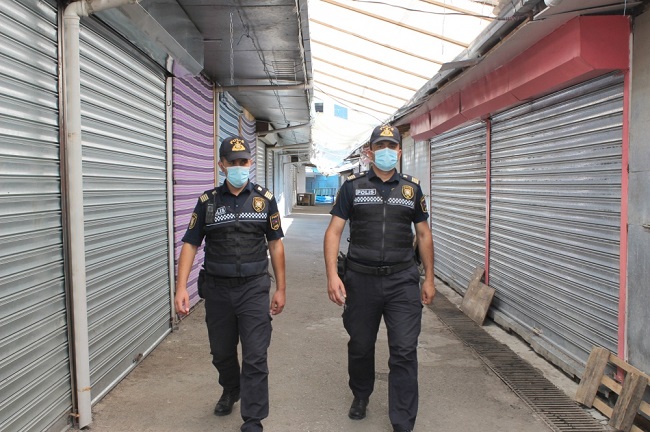 “Şəki Bazar” ASC-nin ərazisində mütəmadi olaraq polis əməkdaşları xidmət aparır