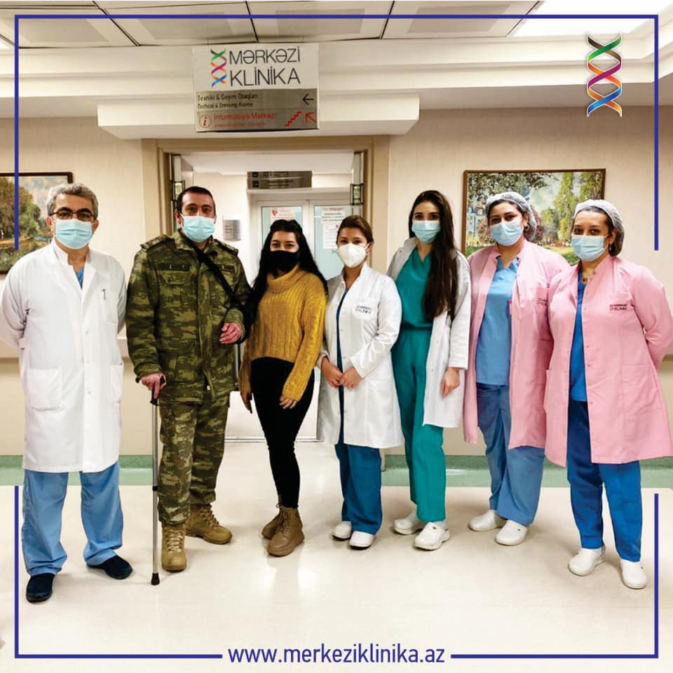 Daha bir qazimiz Mərkəzi Klinikada müalicəsini tamamlayıb