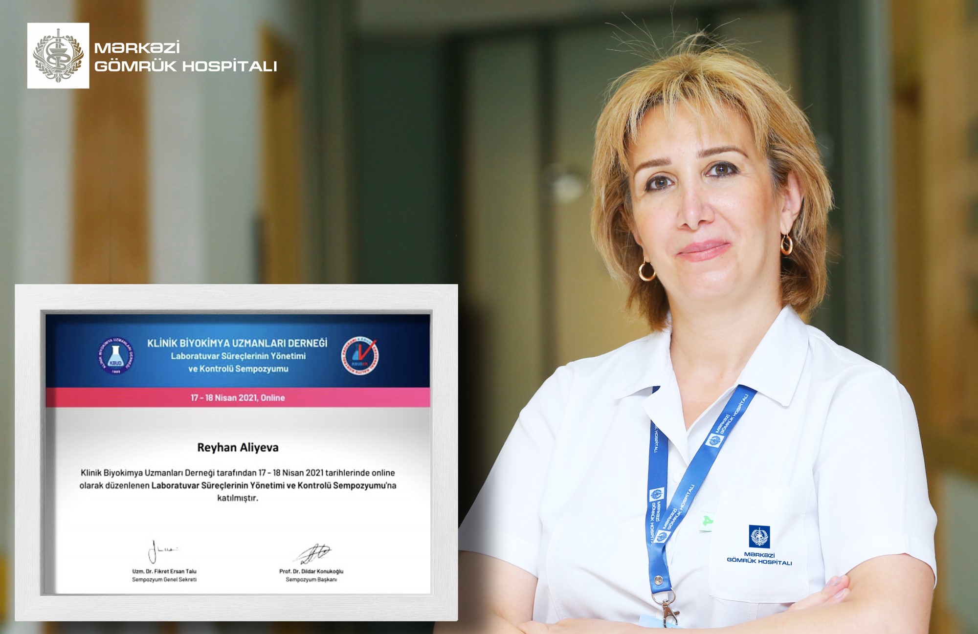 Mərkəzi Gömrük Hospitalının üç əməkdaşı beynəlxalq simpoziumda sertifikatlarla təltif olunub 