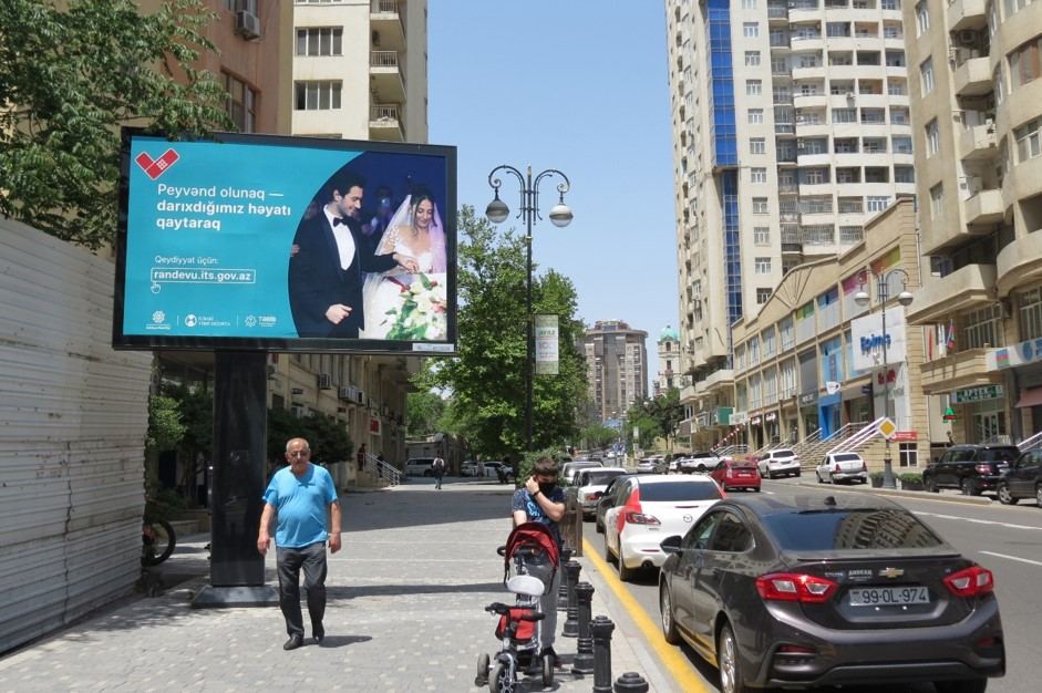 450-dən çox reklam qurğusunda peyvəndlənmə ilə bağlı sosial reklamların yayımı təmin edilib