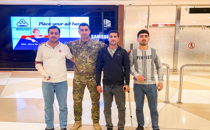 Türkiyəyə göndərilən daha 3 qazimiz sağalaraq Vətənə geri dönüb  