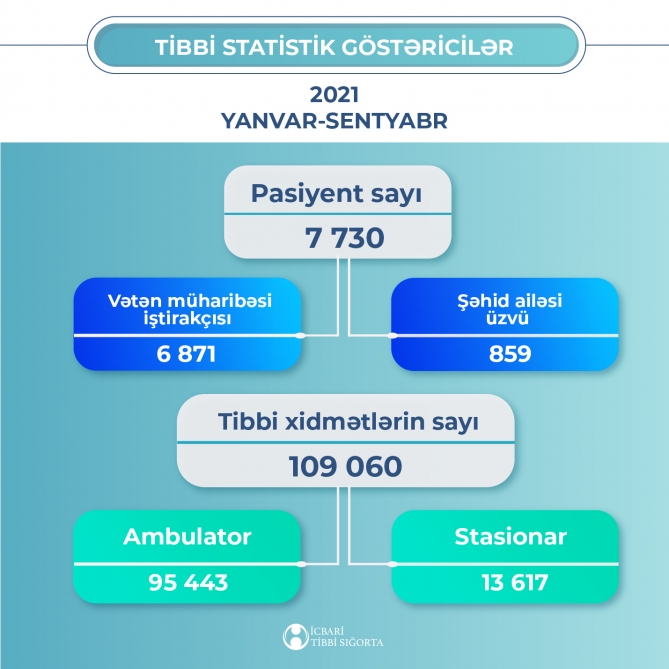 Vətən müharibəsi iştirakçıları və şəhid ailəsi üzvlərinə 100 mindən çox tibbi xidmət göstərilib