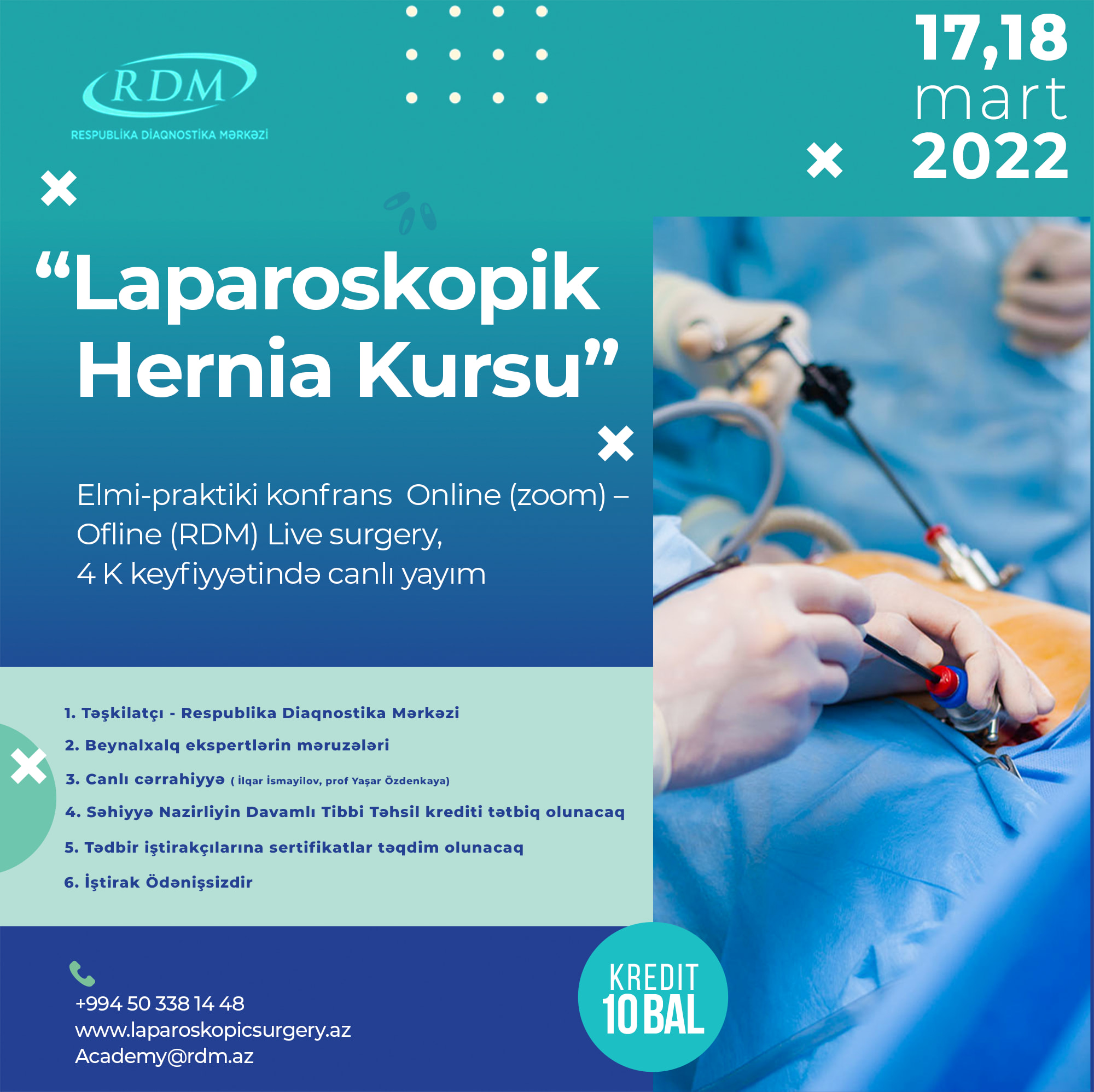 RDM-də laparoskopik Hernia kursu keçiriləcək