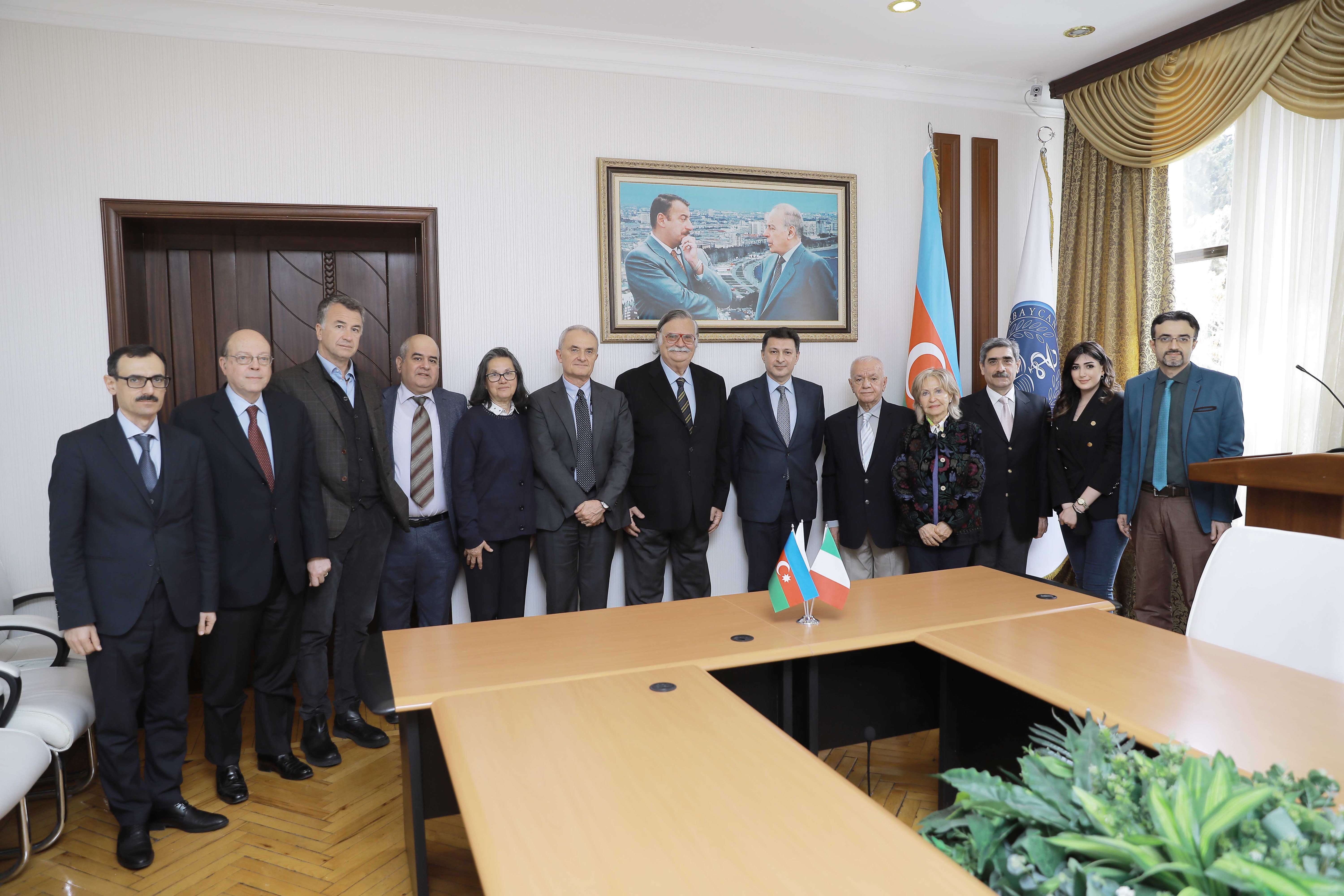 ATU-nun rektoru I Azərbaycan-İtaliya Beynəlxalq Rinoloji Konqresinin iştirakçıları ilə görüşüb
