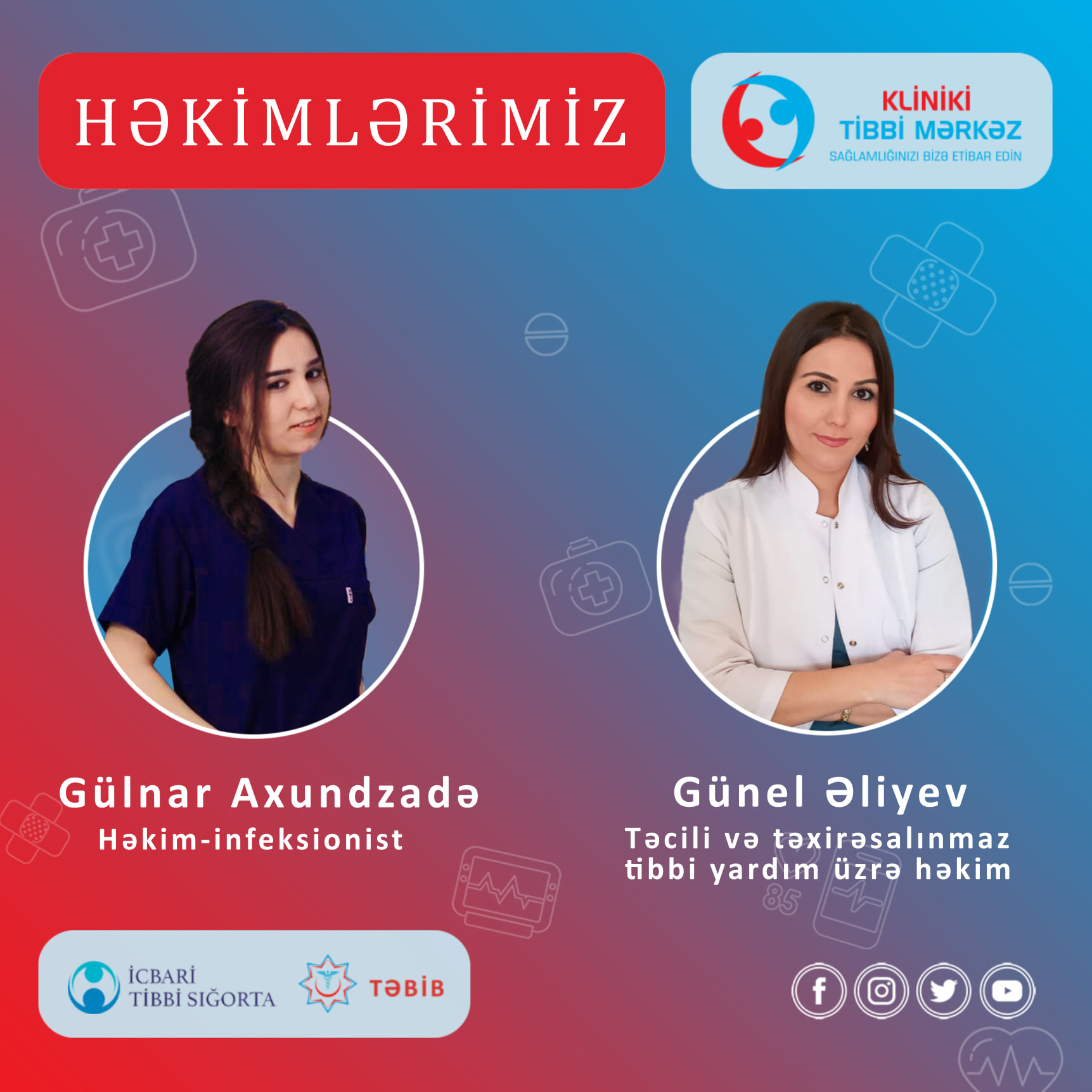 Daha iki həkim Kliniki Tibbi Mərkəzdə fəaliyyətə başlayıb