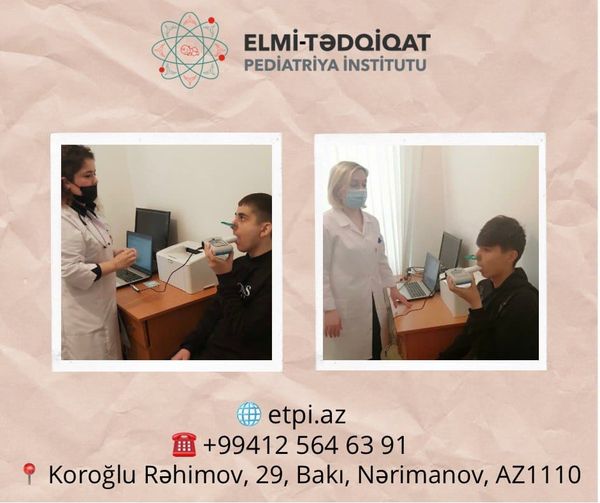 ETPİ-nin Uşaq Kliniki Xəstəxanasında ağciyərlərin funksional testi - Spirometriya aparılır