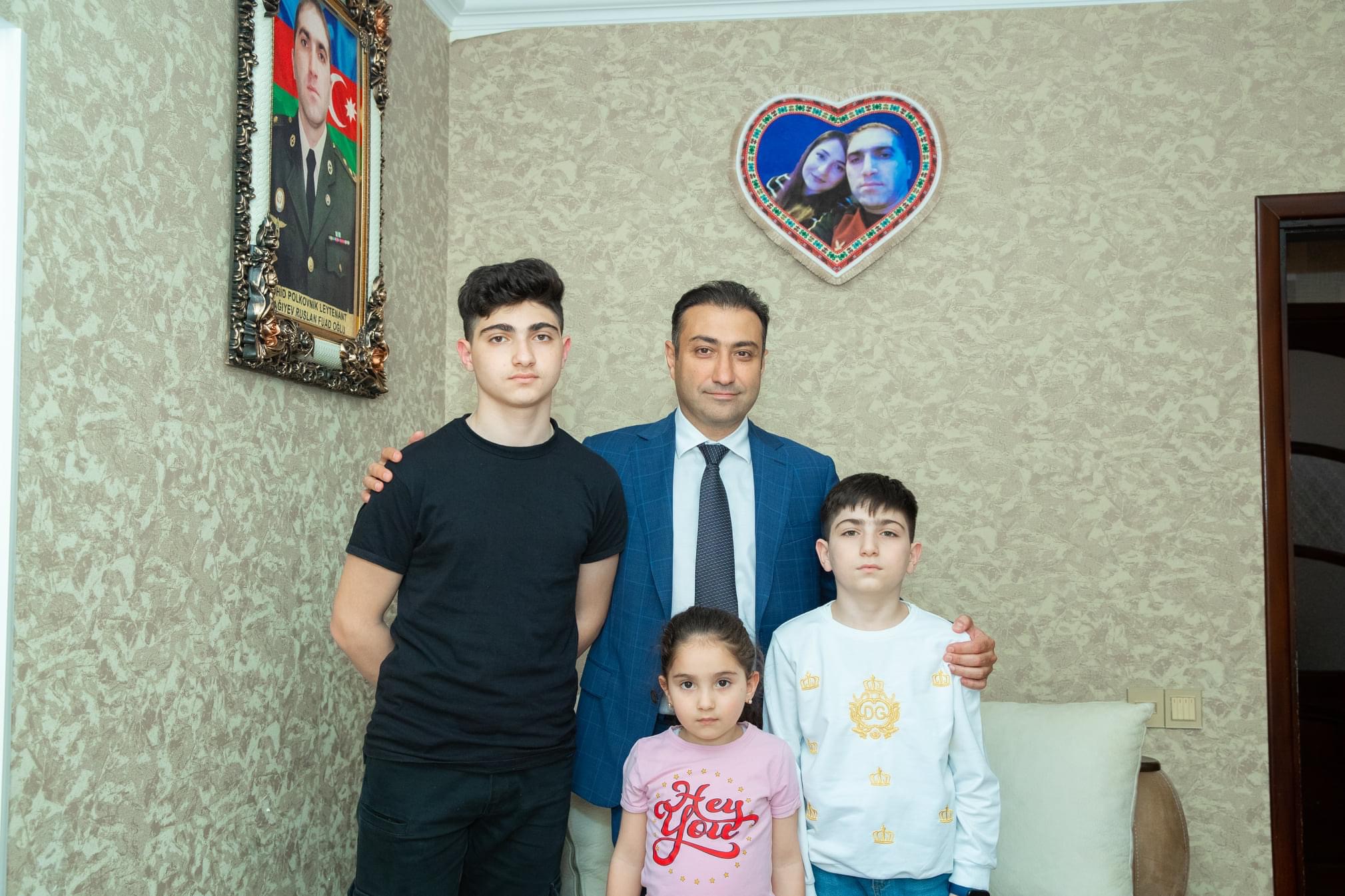 Şəhid polkovnik-leytenant Ruslan Tağıyevin ailəsi ziyarət olunub