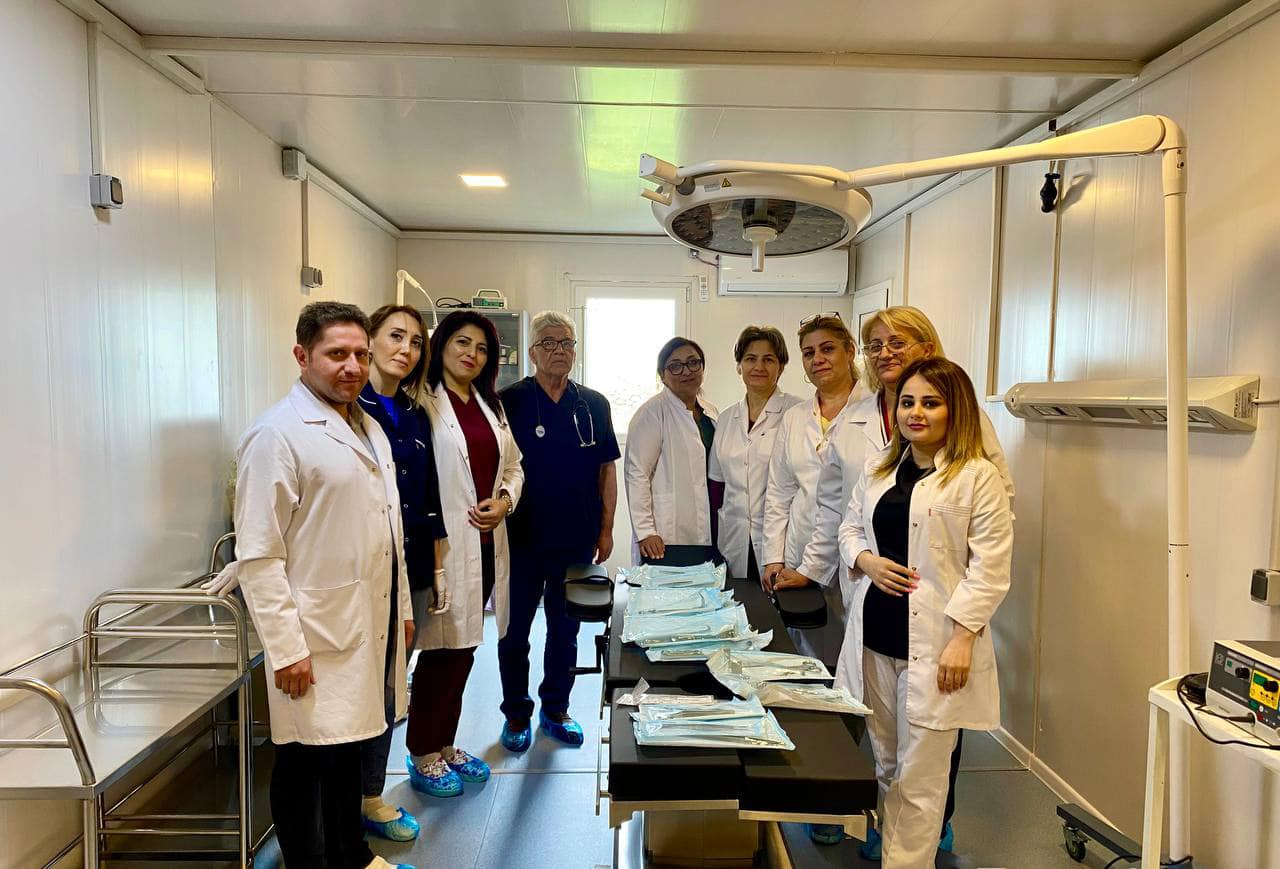 Şuşa Modul Tipli Xəstəxanada TƏBİB-in Nərimanov Tibb Mərkəzinin işçi heyəti xidmət göstərir