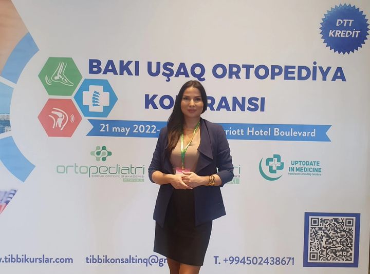 Gömrük Hospitalının fizioterapveti “Bakı Uşaq Ortopediya” konfransında iştirak edir