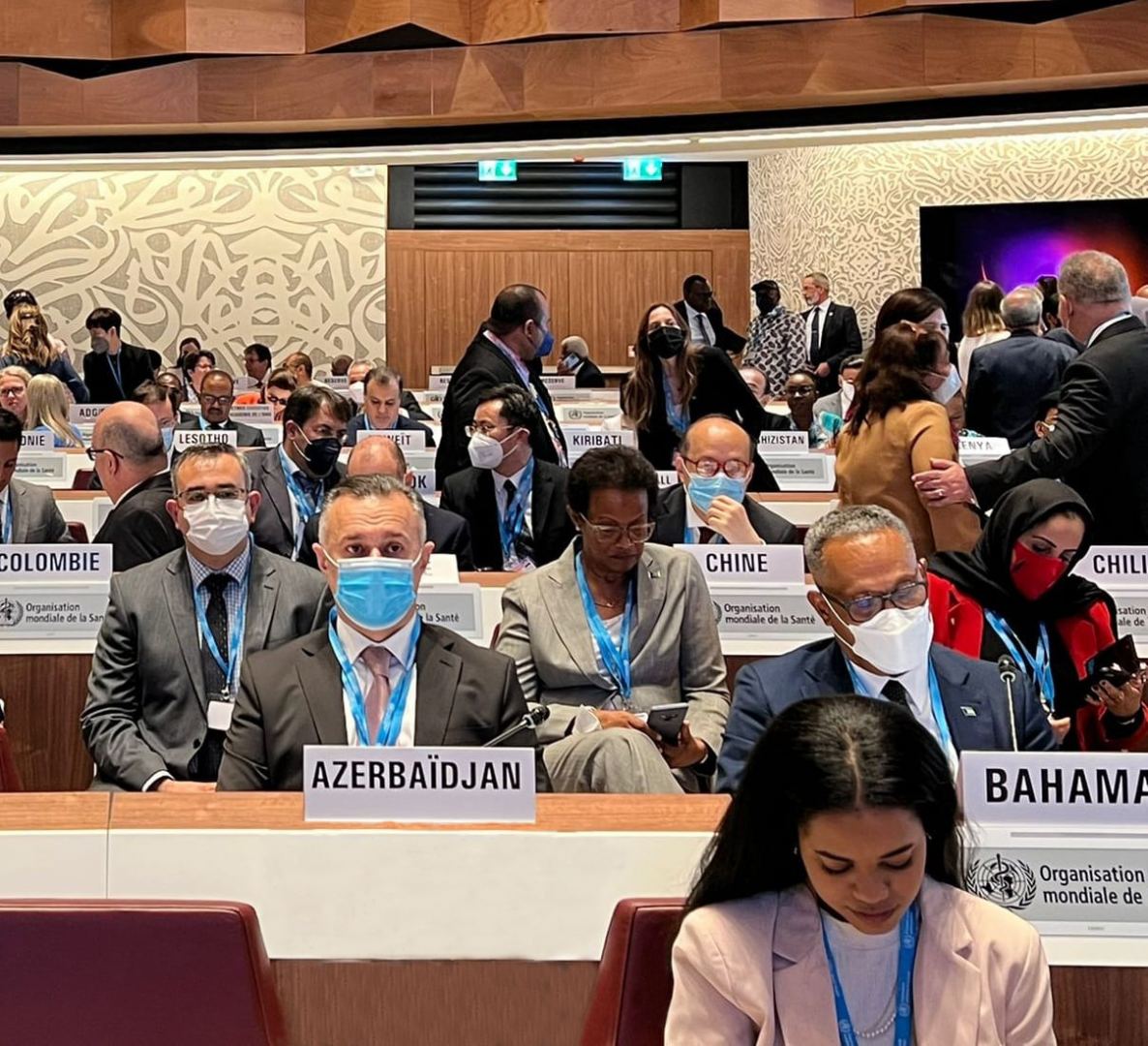Səhiyyə naziri Ümumdünya Səhiyyə Assambleyasının sessiyasında iştirak edir (FOTO)