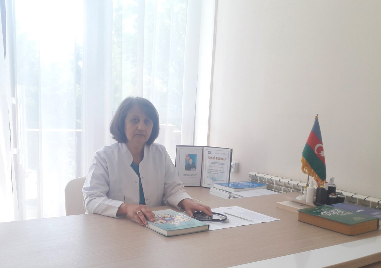Mingəçevir şəhər Uşaq Nevroloji Sanatoriyasının baş həkimi Sevinc Abbasova - 