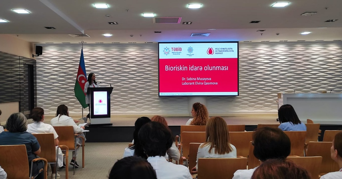 Talassemiya Mərkəzində bioriskin idarə olunmasına dair məruzə dinlənilib  
