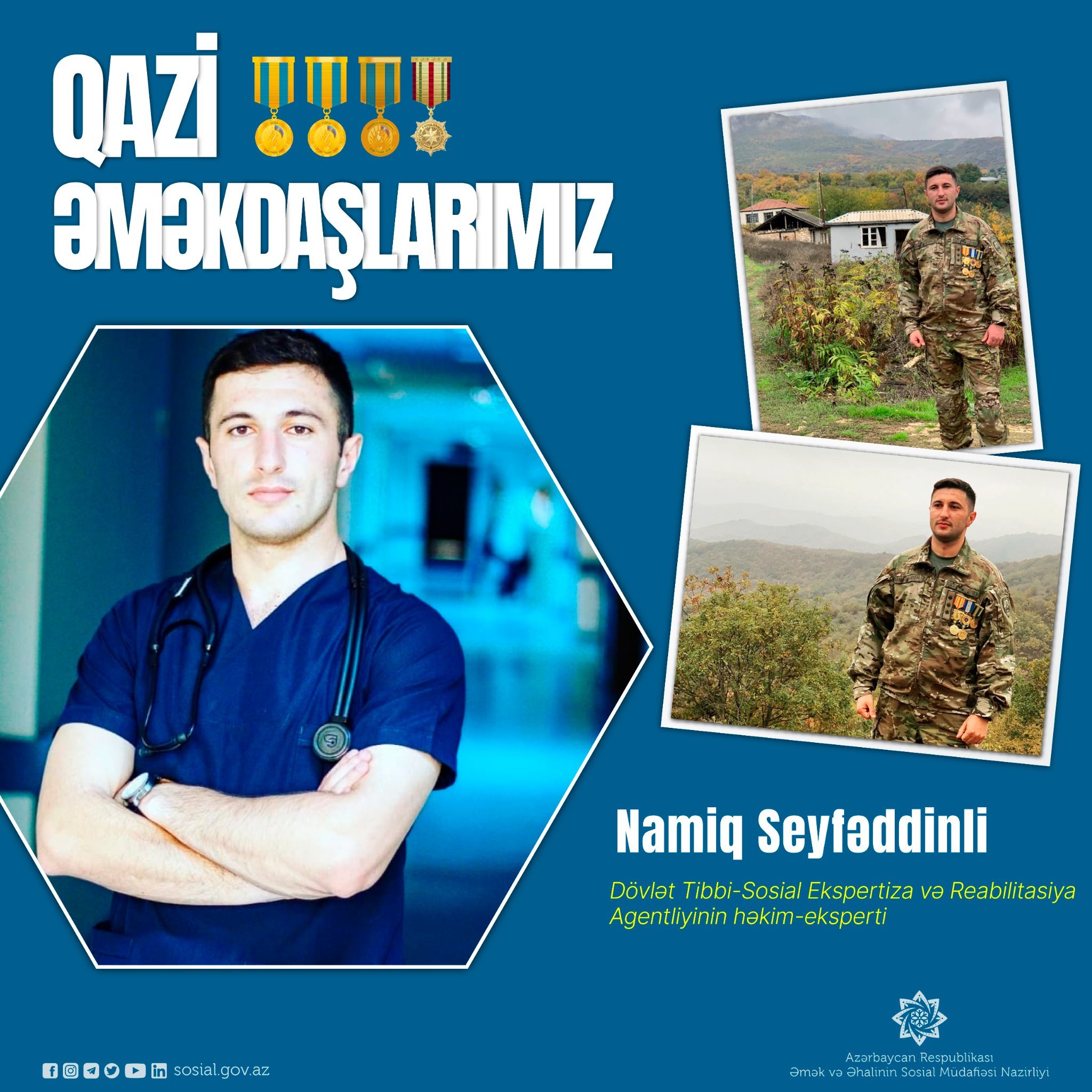  Tibbi-Sosial Ekspertiza və Reabilitasiya Agentliyinin qazi əməkdaşı - Həkim-ekspert Namiq Seyfəddinli    