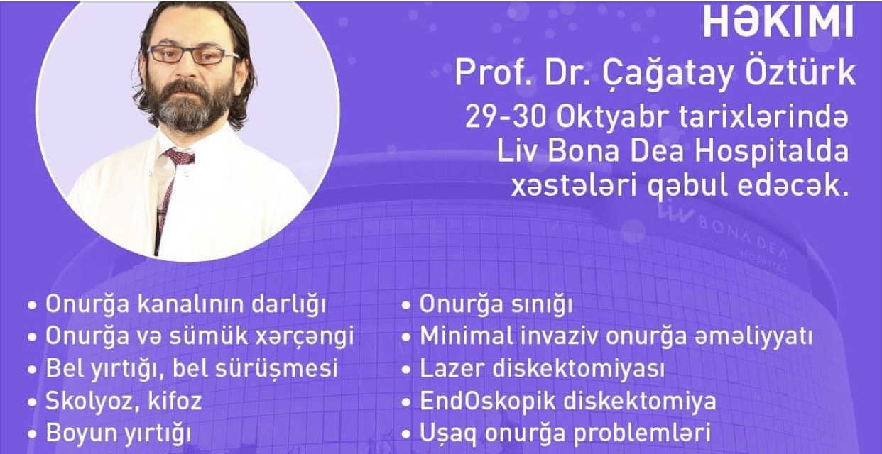 Türkiyəli professor Liv Bona Dea Hospitalda xəstə qəbulu həyata keçirəcək