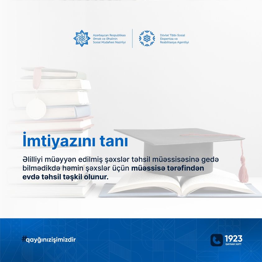18 yaşınadək əlilliyi olan şəxslərin valideynlərinin DİQQƏTİNƏ!