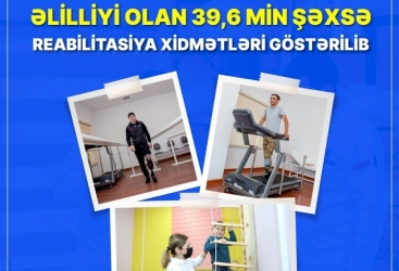 Bu ilin yanvar-oktyabr aylarında əlilliyi olan 39,6 min şəxsə xidmətlər göstərilib