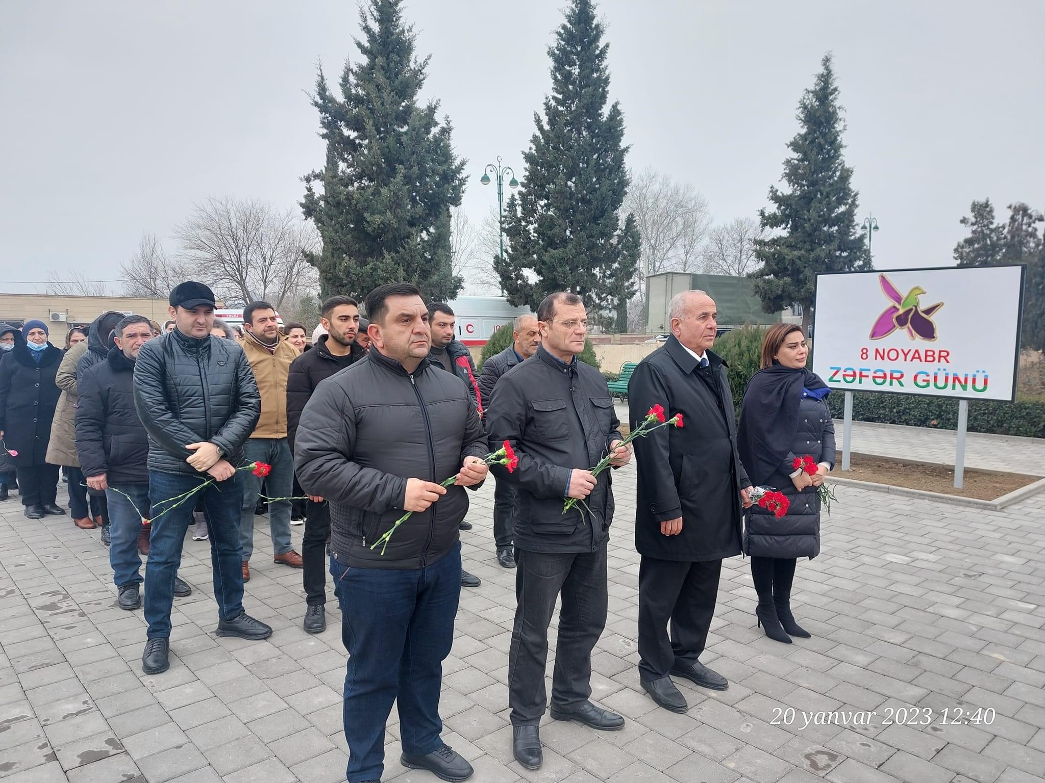 Tərtərdə 20 Yanvar şəhidlərinin xatirəsi anılıb