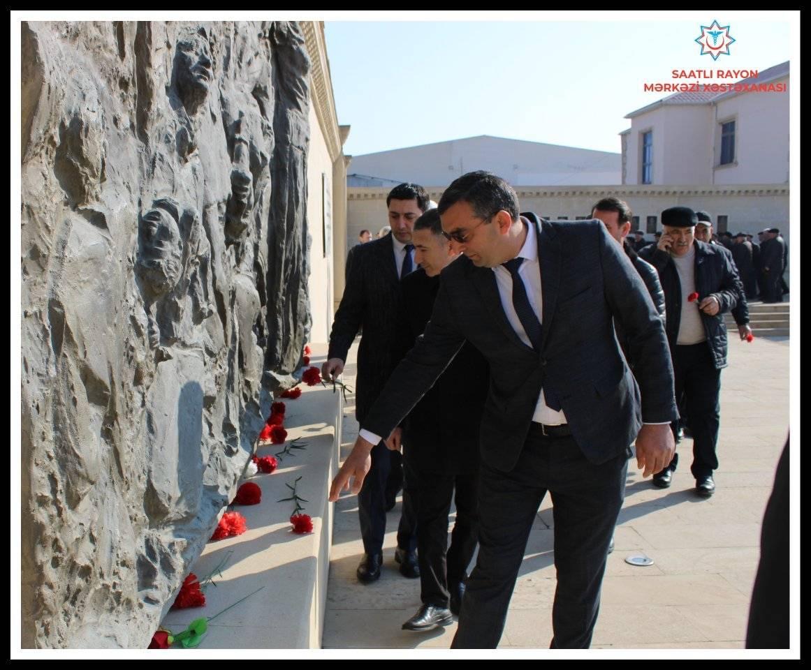 Saatlı rayonundakı Şəhidlər xiyabanı ziyarət edilib