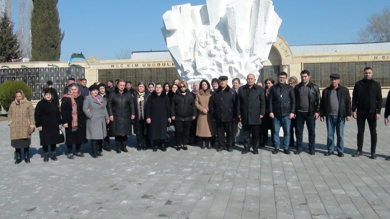 Tərtərdə şəhidlərin xatirəsinə ucaldılmış abidə ziyarət olunub