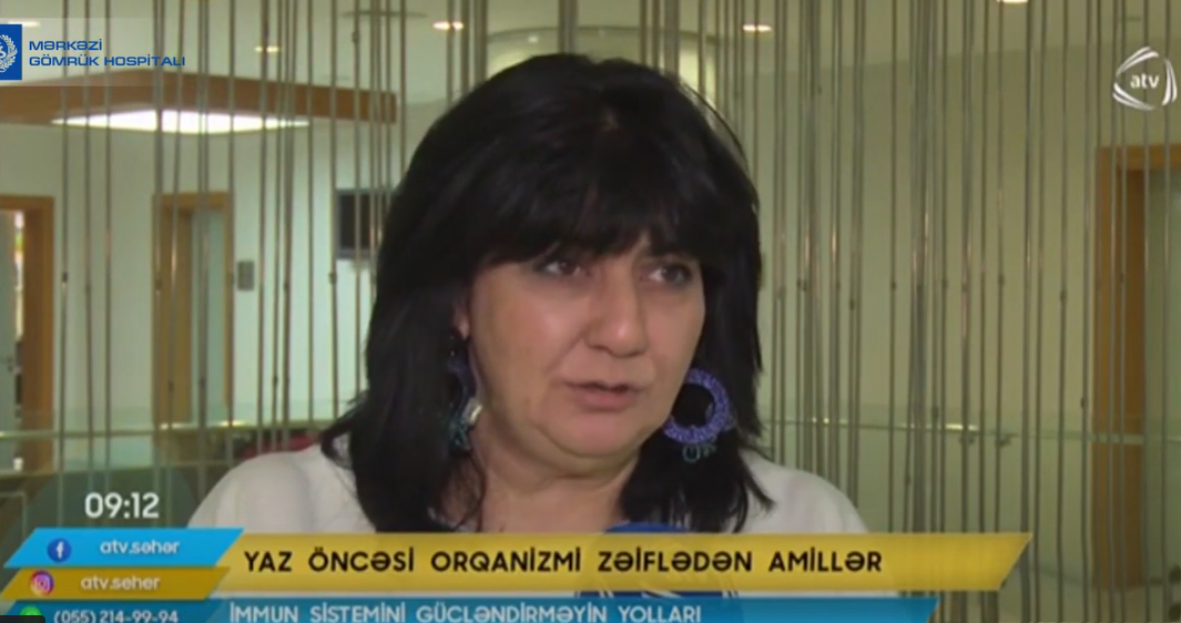 Mərkəzi Gömrük Hospitalının terapevti ATV-yə müsahibə verib