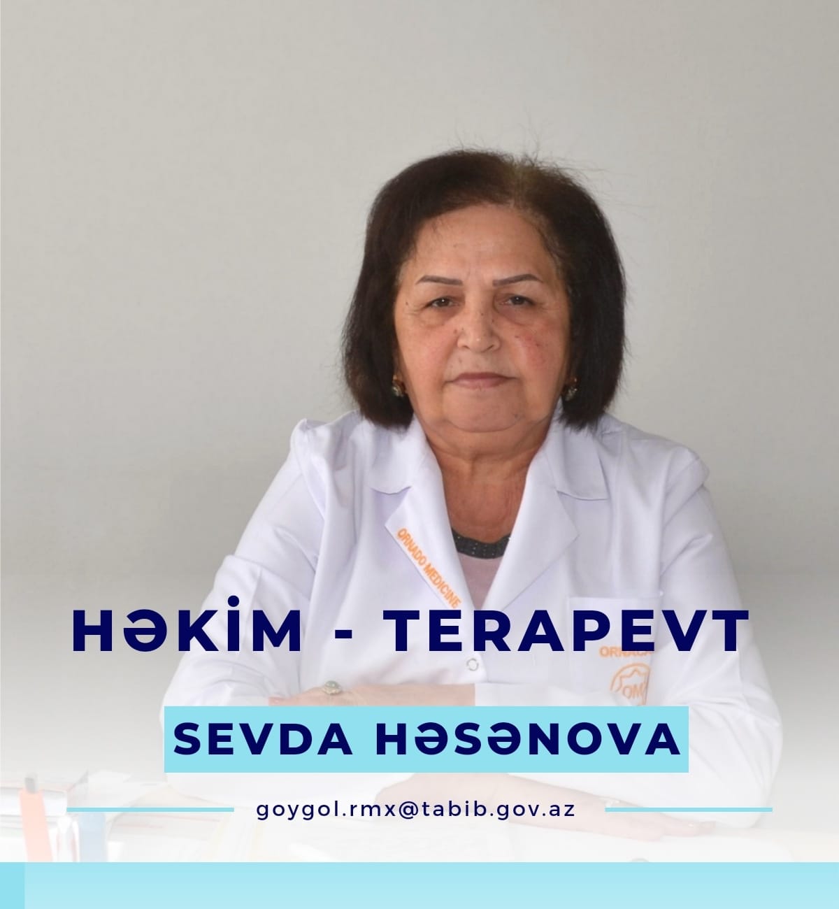 Ömrünün 40 ilini Göygöl Rayon Mərkəzi Xəstəxanasına bağlayan terapevt - Sevda Həsənova