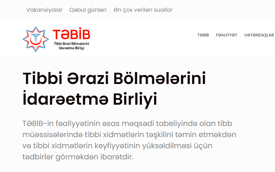 TƏBİB ictimaiyyətlə əlaqələr üzrə 17 vakant yer elan edir