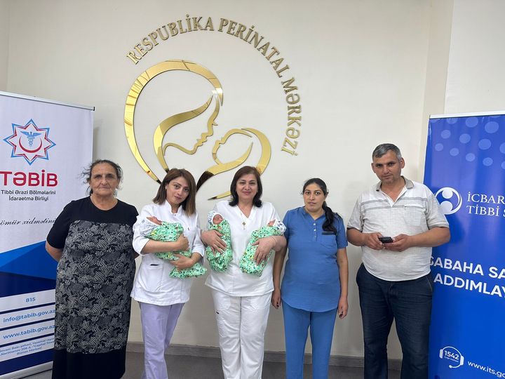 Respublika Perinatal Mərkəzdə üçəm oğlan dünyaya gəlib