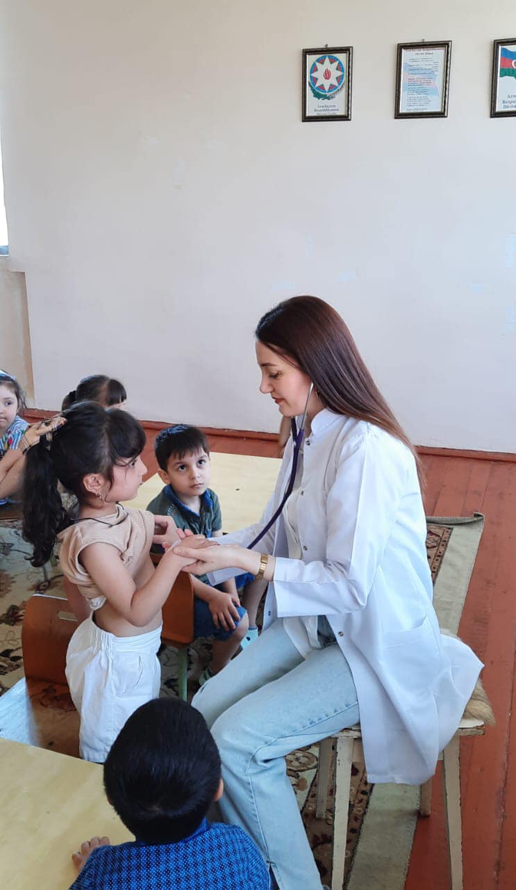 Zaqatala Rayon Mərkəzi Xəstəxanası rayon bağçalarında uşaqların icbari dispanserizasiyasını həyata keçirir