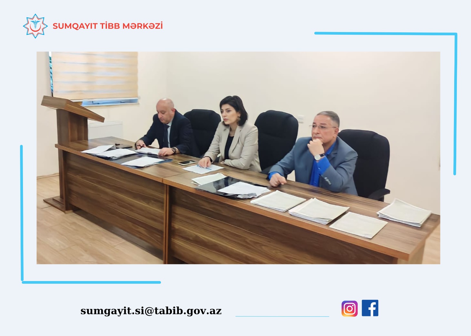 Sumqayıt Təcili Tibbi Yardım Xəstəxanasının şöbə rəhbərlərinin hesabatları dinlənilib