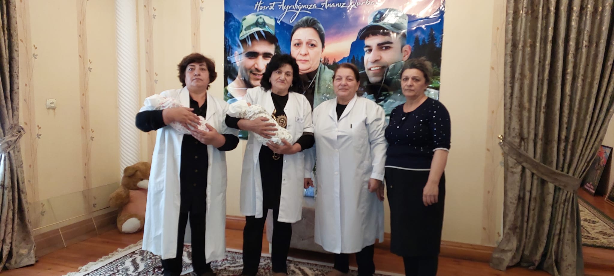 2 övladı şəhid olan ailənin əkiz övladları doğulub