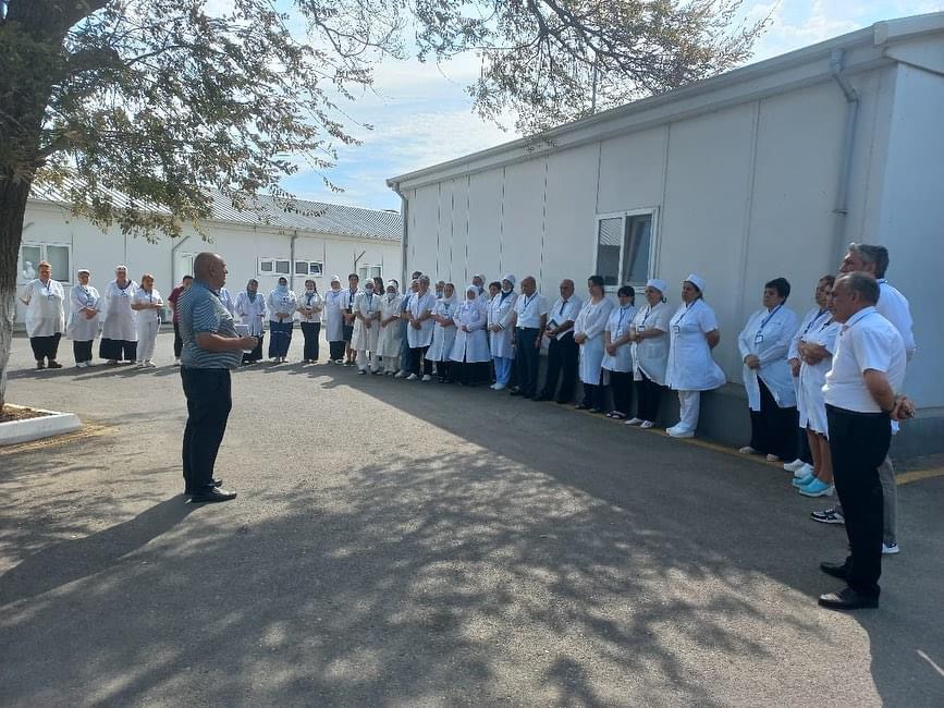 Saray Modul tipli Vərəm Əleyhinə Xəstəxanada “Xəbərdarlıq-toplanış” məşqi həyata keçirilib