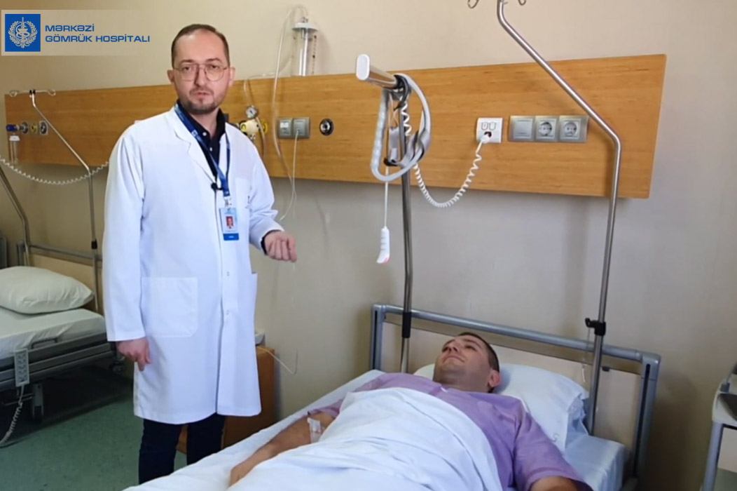 Böyrək daşından əziyyət çəkən xəstə Flexible lazerlə əməliyyat olunub - Mərkəzi Gömrük Hospitalında  