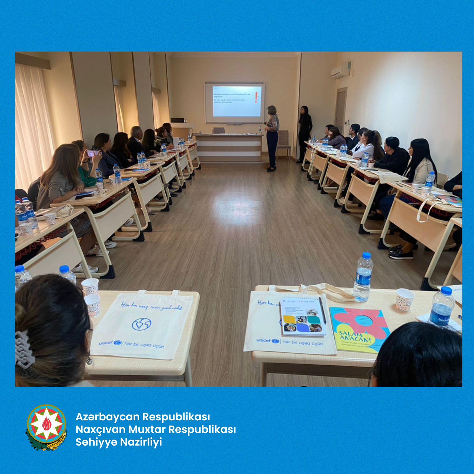 BMT-nin Uşaq Fondu UNİCEF-in Azərbaycandakı nümayəndəliyinin mütəxəssisləri Naxçıvanda təlimlərə başlayıb