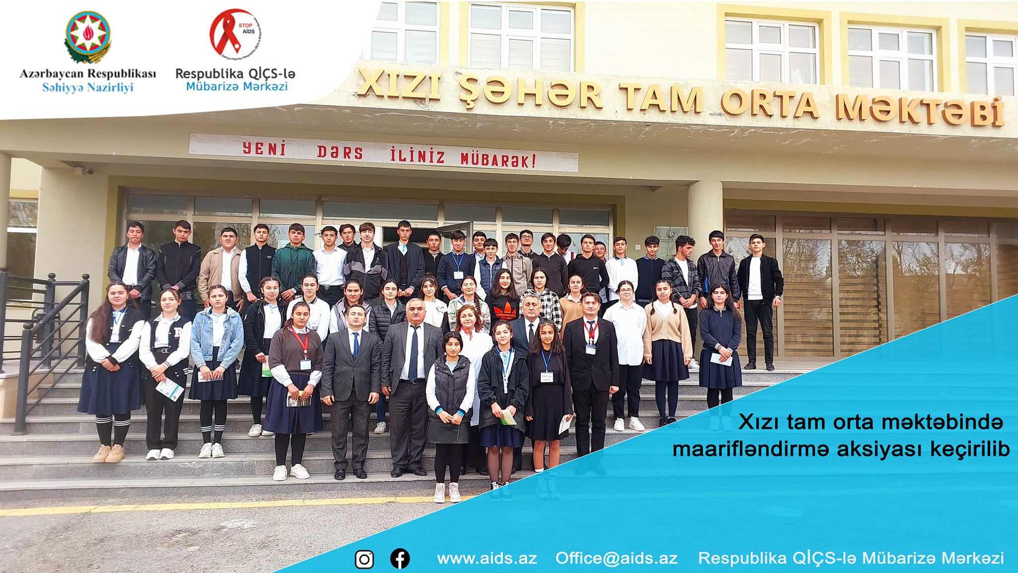 Xızıda məktəbdə İİV-lə bağlı maarifləndirmə aksiyası təşkil olunub