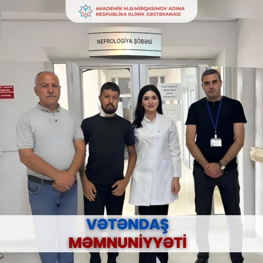 Qazi Respublika Klinik Xəstəxanasında sağlamlığına qovuşub