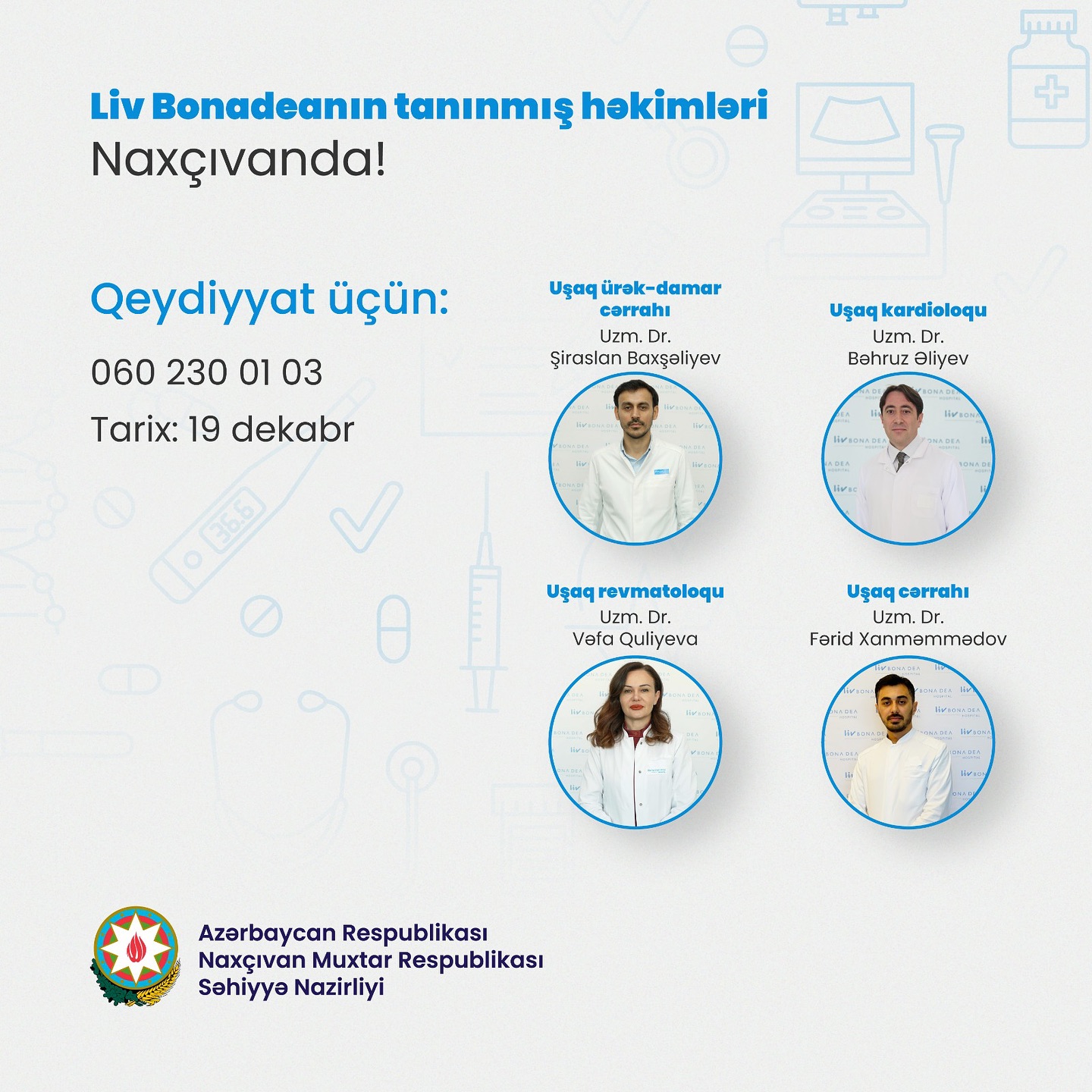 Naxçıvan Sağlamlıq Mərkəzində uşaqların ödənişsiz müayinəsi həyata keçiriləcək - AKSİYA