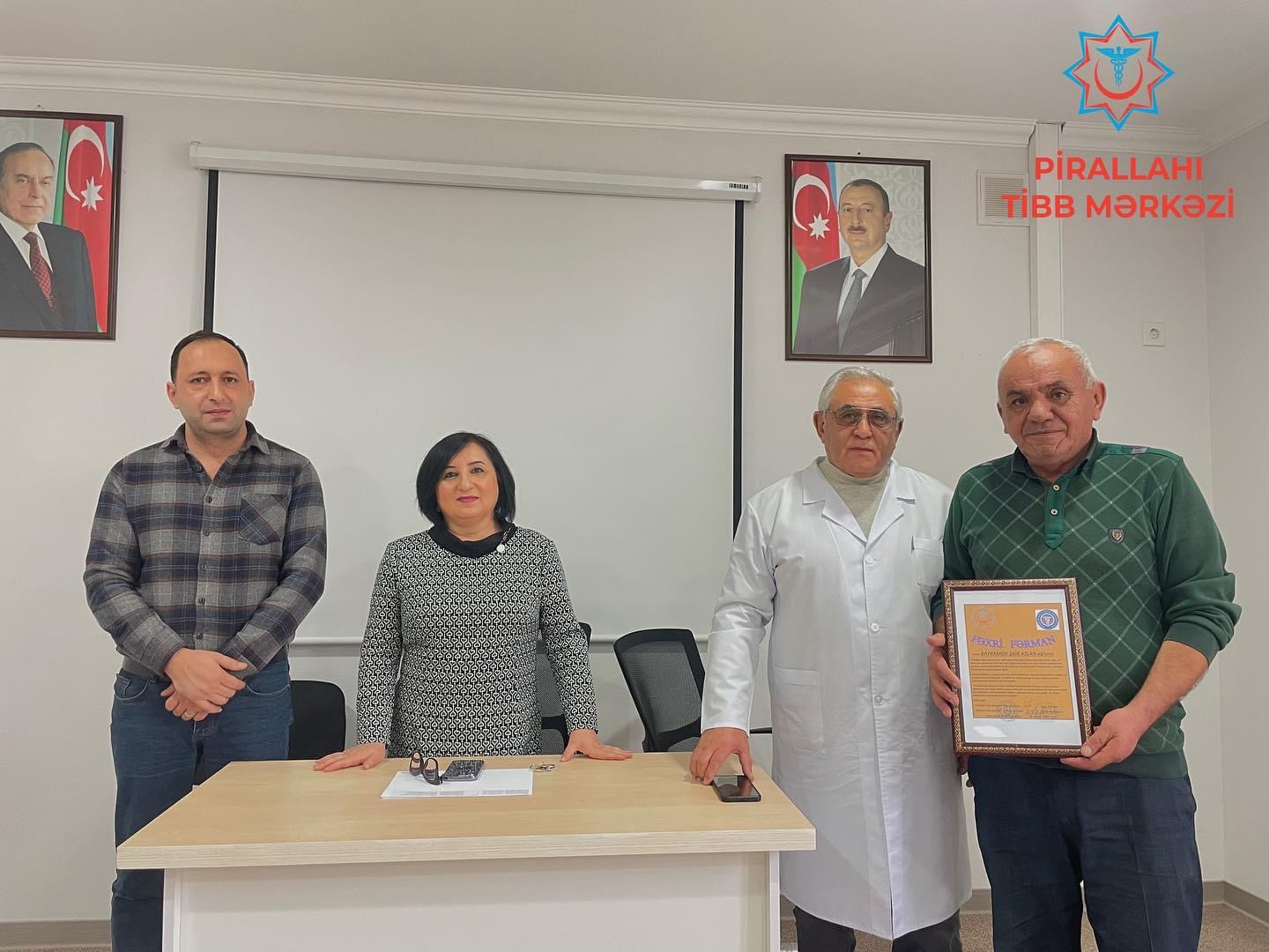 Pirallahı Tibb Mərkəzinin anestezioloqu təqaüdə yola salınıb
