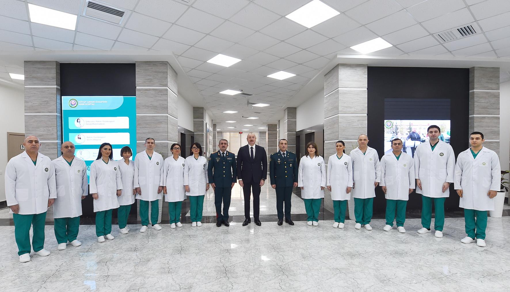 Ölkə Prezidenti DSX-nin yeni hərbi hospital kompleksinin açılışında iştirak edib
