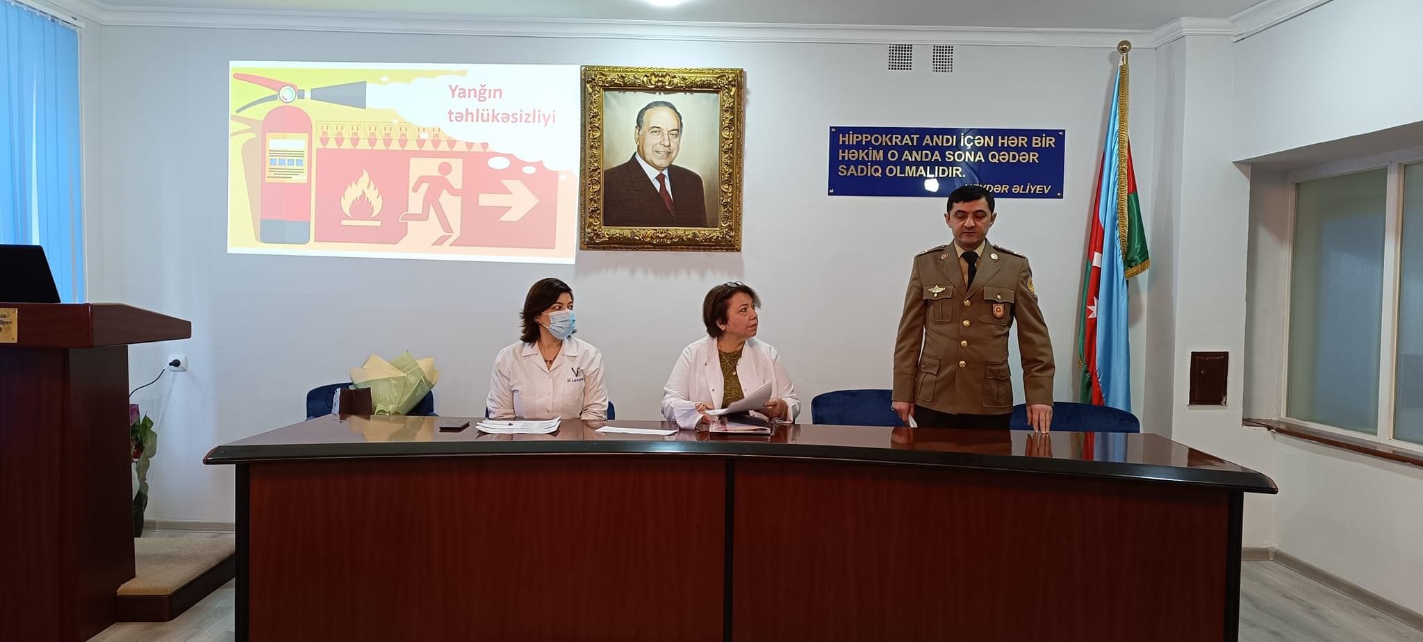 Elmi-Tədqiqat Ağciyər Xəstəlikləri İnstitutunda təlim: “Fövqəladə hallar zamanı davranış qaydaları və təxliyə”