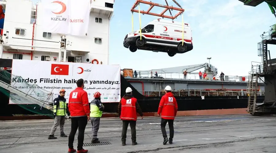 Türk Qızıl Aypara Cəmiyyətinin yardım gəmisi Qəzzaya doğru yola düşüb