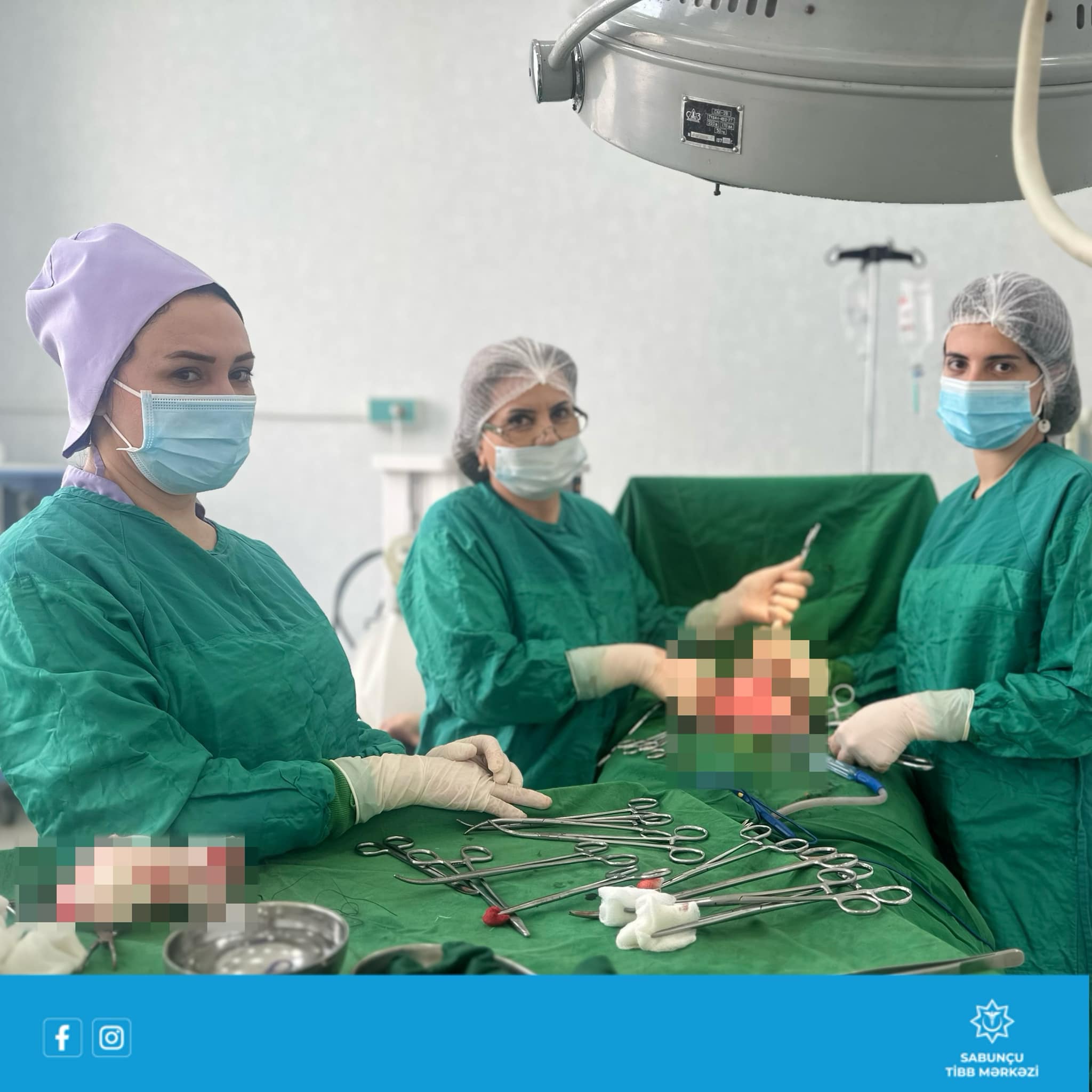 Sabunçu Tibb Mərkəzində 40 yaşlı pasiyent üzərində total histerektomiya əməliyyatı icra edilib