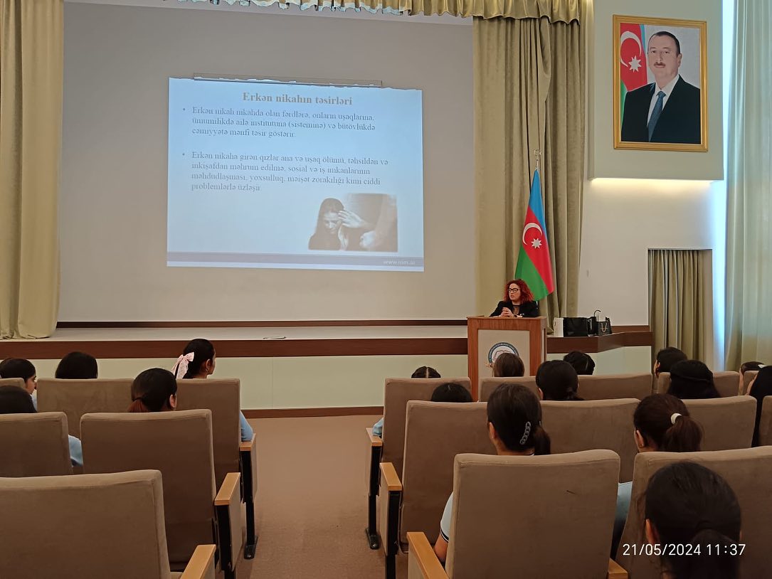  Maarifləndirici tədbir: “Təhlükəsiz reproduktiv sağlamlıq davranışları və sağlam həyat tərzi vərdişlərinin formalaşdırılması