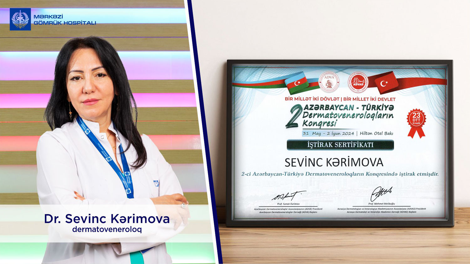  Sevinc Kərimova II Azərbaycan-Türkiyə Dermatoveneroloqlar Konqresində iştirak edib   