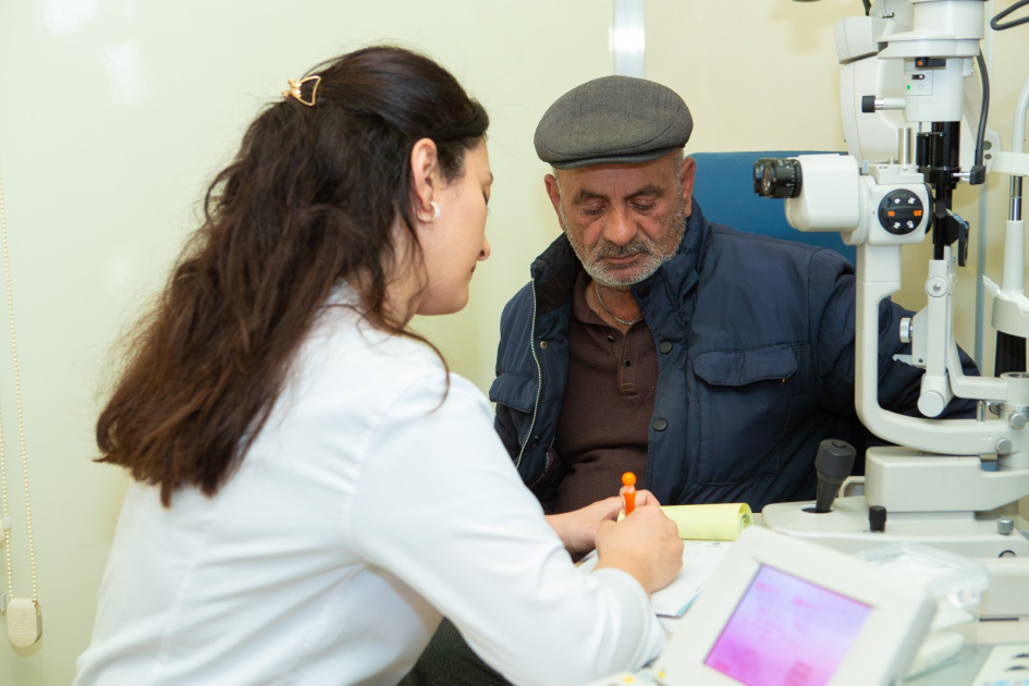 Xocəsəndə həssas təbəqədən olan 167 nəfərin oftalmoloji müayinəsi aparılıb  