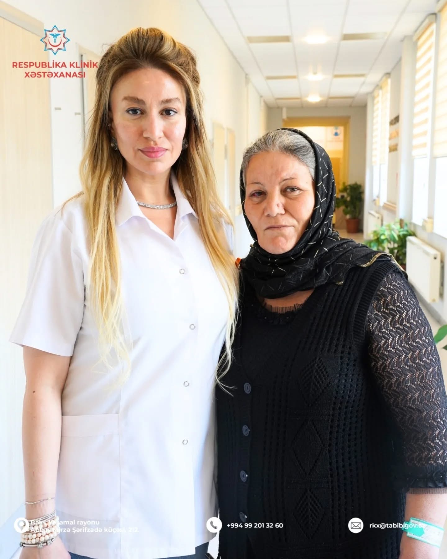 Şəhid anası Respublika Klinik Xəstəxanasının Oftalmologiya şöbəsində sağlamlığına qovuşub