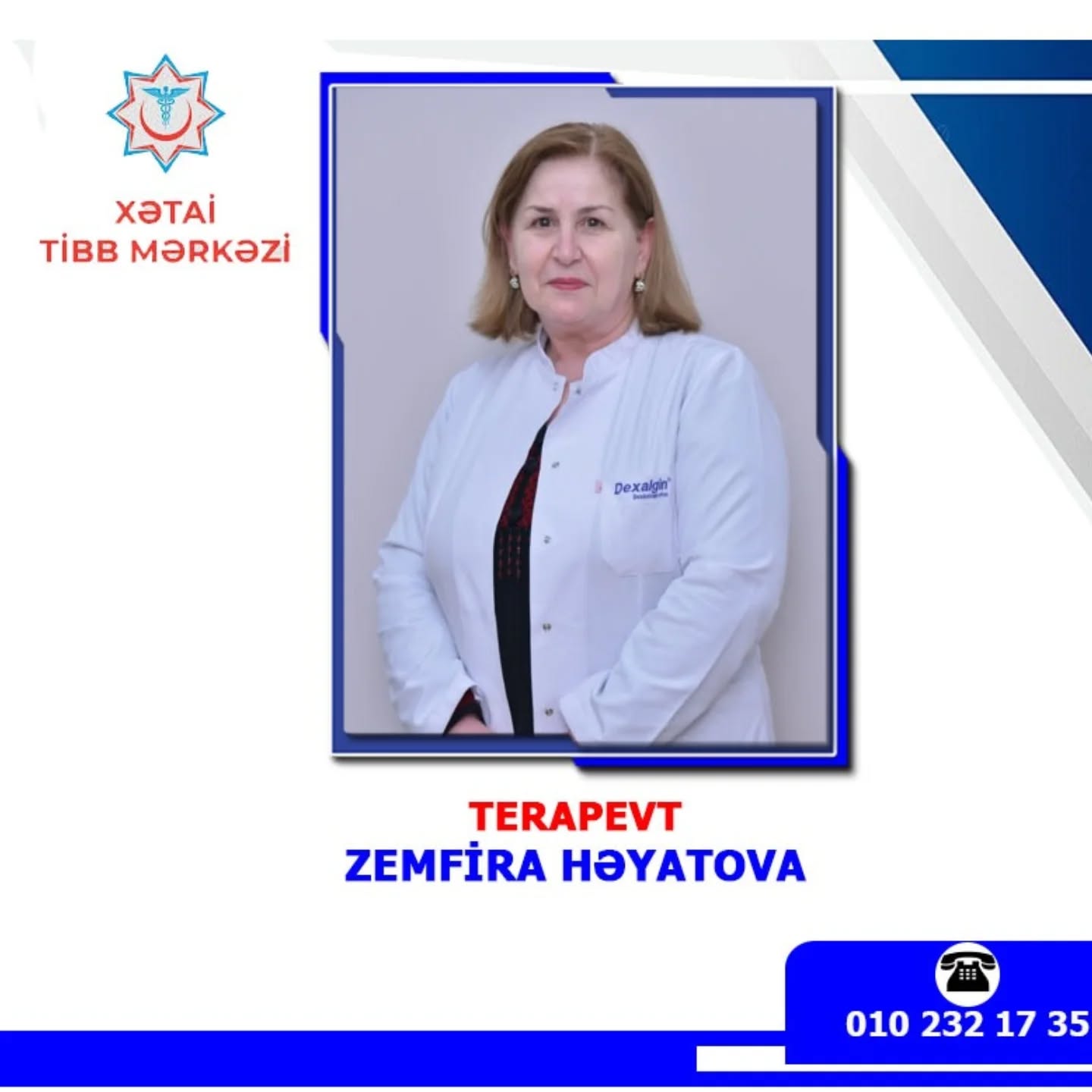 Ömrünün 32 ilini Xətai Tibb Mərkəzinə bağlayan təcrübəli terapevt - Zemfira Həyatova 