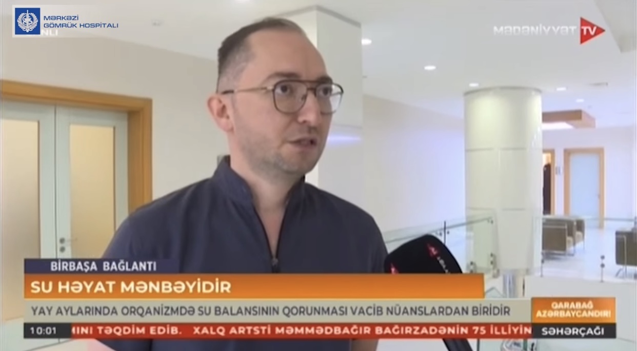 Mərkəzi Gömrük Hospitalının uroloq-androloqu Mədəniyyət TV-nin “Səhərçağı”verilişinə müsahibə verib