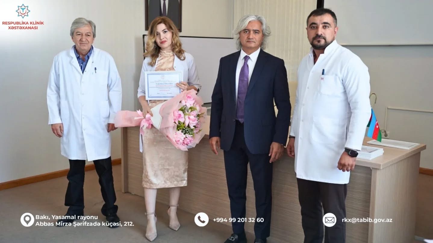 Respublika Klinik Xəstəxanasının Otorinolarinqologiya şöbəsinin son bir ildə ən çox əməliyyat etmiş həkimləri təltif olunub